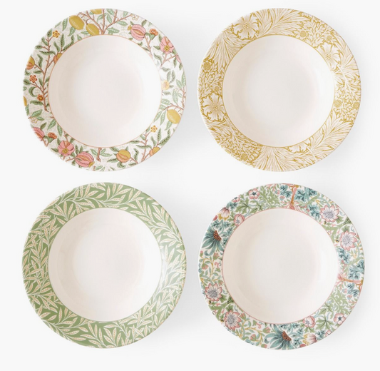 Set de 4 platos de pasta William Morris