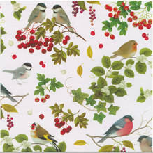 Cargar imagen en el visor de la galería, Rollo de papel de regalo blanco Winter Birds