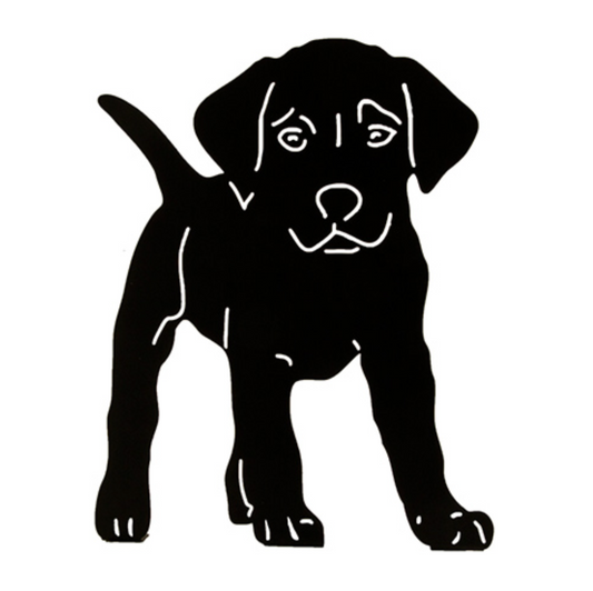 Silueta de hierro diseño cachorro