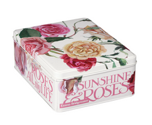 Cargar imagen en el visor de la galería, Caja de lata rectangular con diseño de rosas