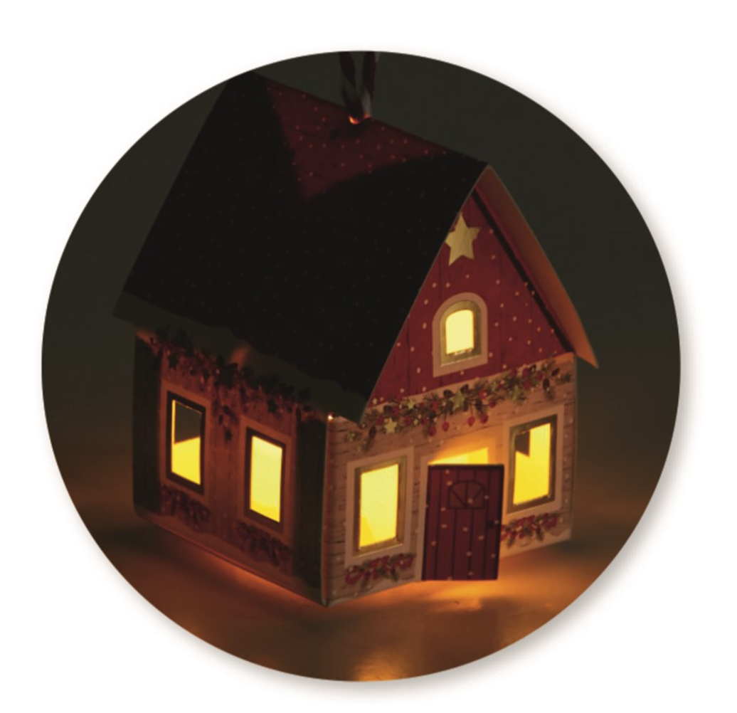 Casitas con leds para colgar