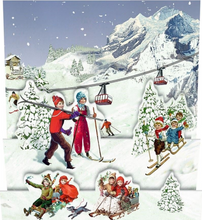 Cargar imagen en el visor de la galería, Tarjeta postal y calendario de Adviento Contorneado 3D &quot;Casas victorianas&quot;