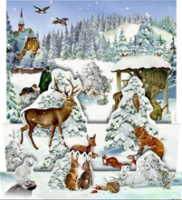 Cargar imagen en el visor de la galería, Tarjeta postal y calendario de Adviento Contorneado 3D &quot;Casas victorianas&quot;