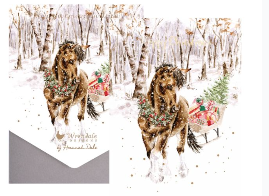 Pack tarjetas de Navidad "Paseo en Trineo Nevado"