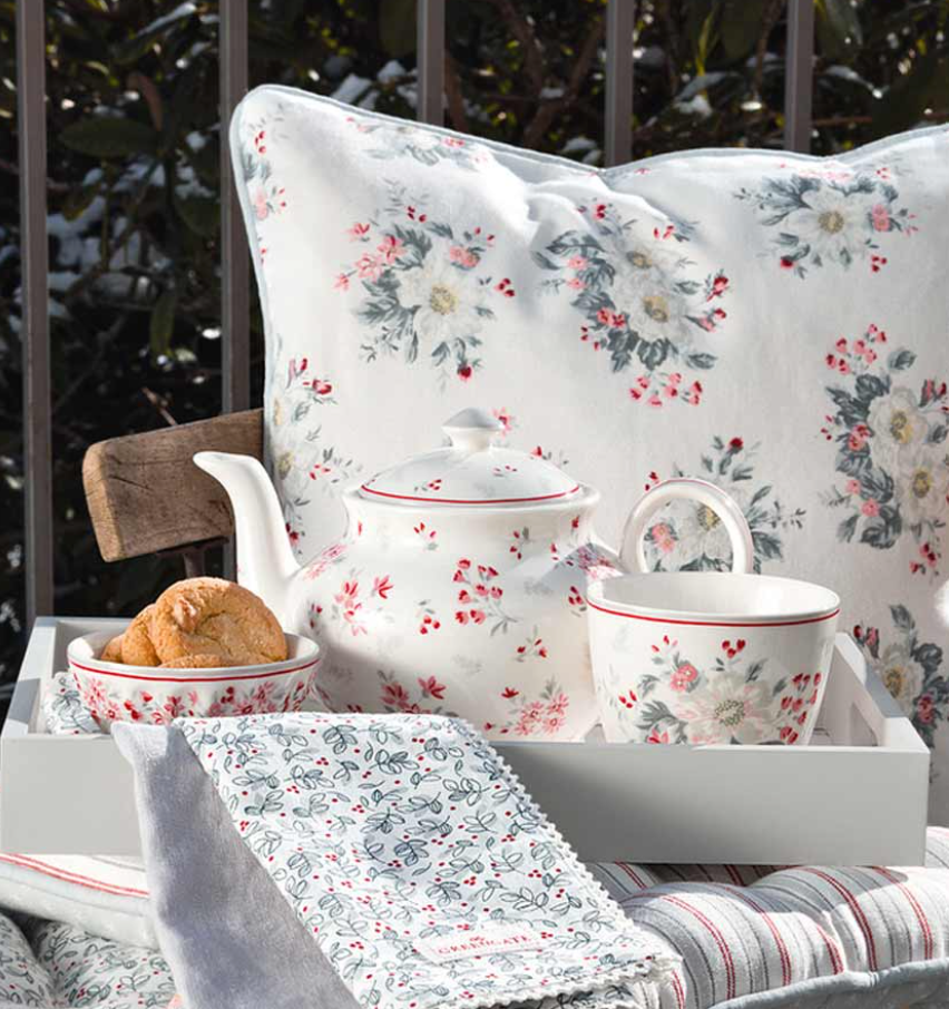 Vaso de Café sin Asa GreenGate - Colección Abelone White