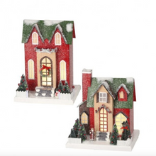 Cargar imagen en el visor de la galería, Adorno de mesa Navideño casa de pueblo