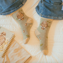 Cargar imagen en el visor de la galería, Calcetines diseño búho (35-38)