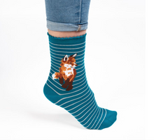 Cargar imagen en el visor de la galería, Calcetines diseño zorro (35-38)