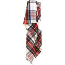 Cargar imagen en el visor de la galería, Manta de lana pequeña tartán Dress Stewart (70x183 cm)