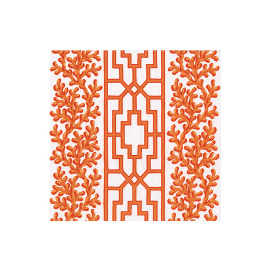 Servilletas cocktail Coral And Trellis Coral