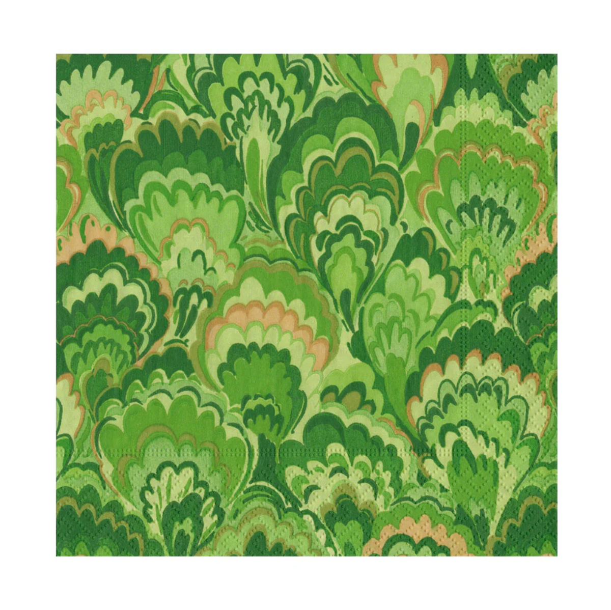Servilletas almuerzo de papel diseño Marbled Ceramica Green