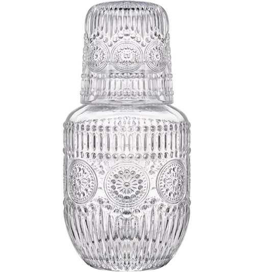 Juego de Jarra y Vaso de Cristal