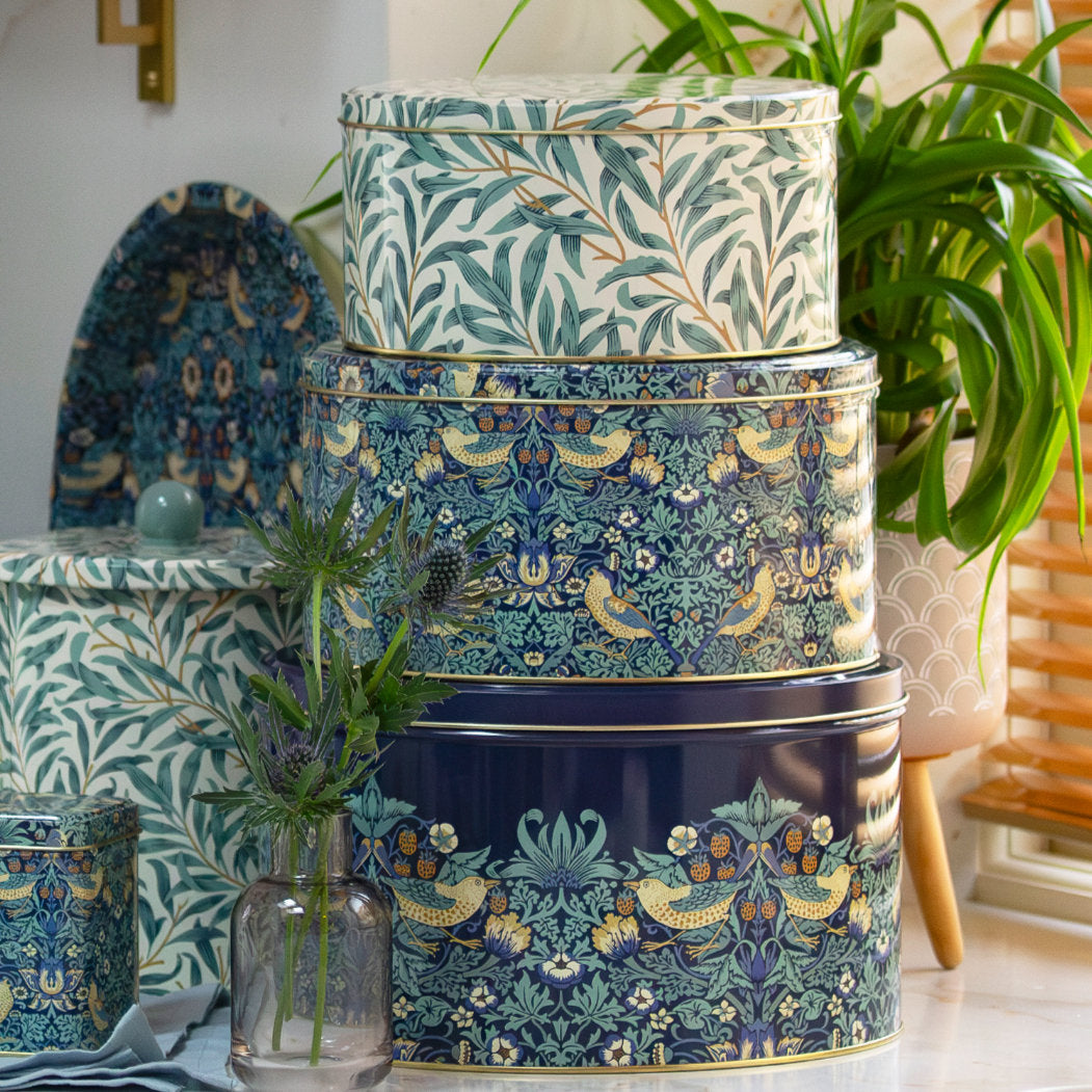 Set de 3 cajas diseño "Strawberry Thief & Willow"