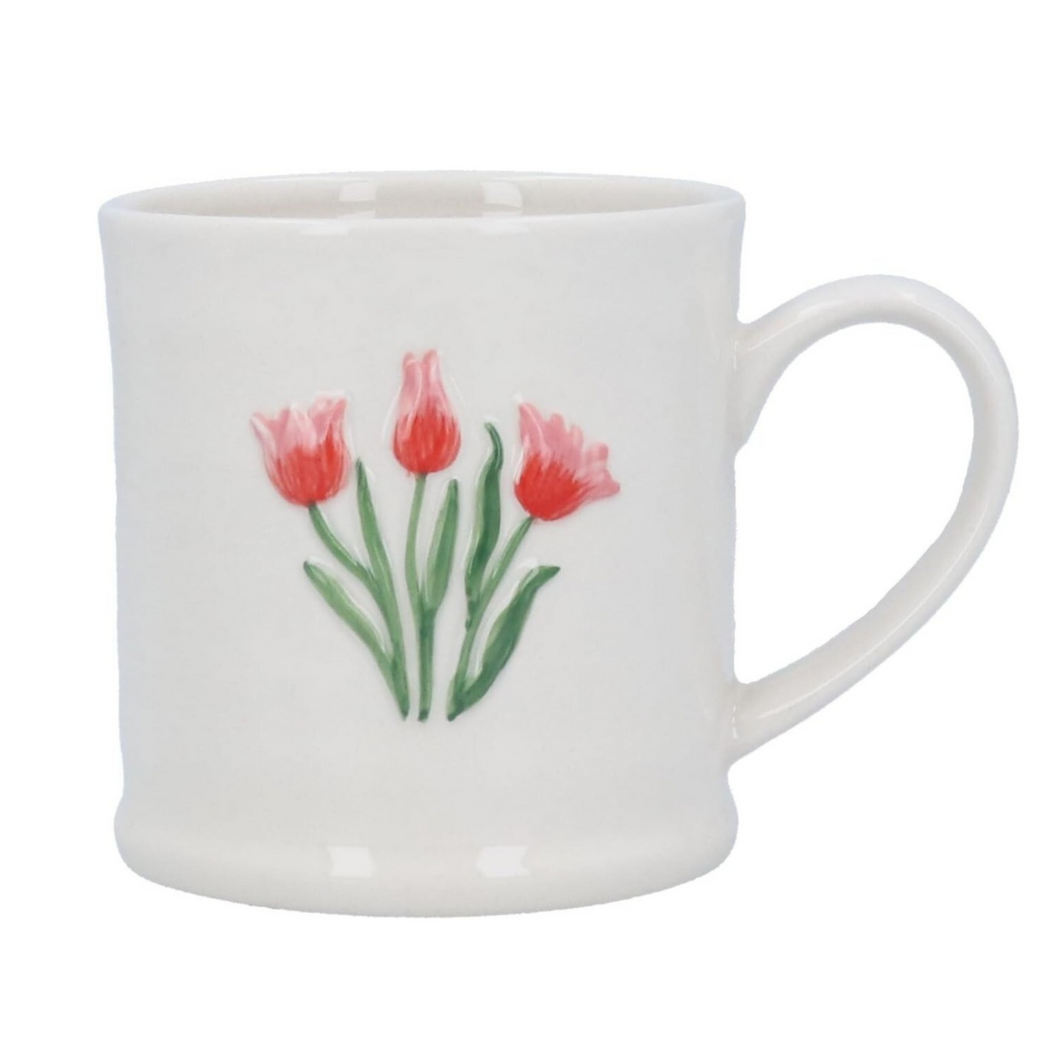 Mug de cerámica diseño tulipanes
