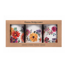Cargar imagen en el visor de la galería, Set de 3 Botes diseño flores de jardín