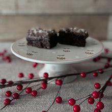 Cargar imagen en el visor de la galería, Plato para tarta con diseño de Christmas pudding