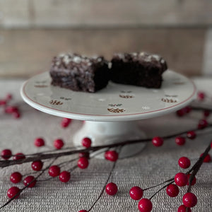 Plato para tarta con diseño de Christmas pudding