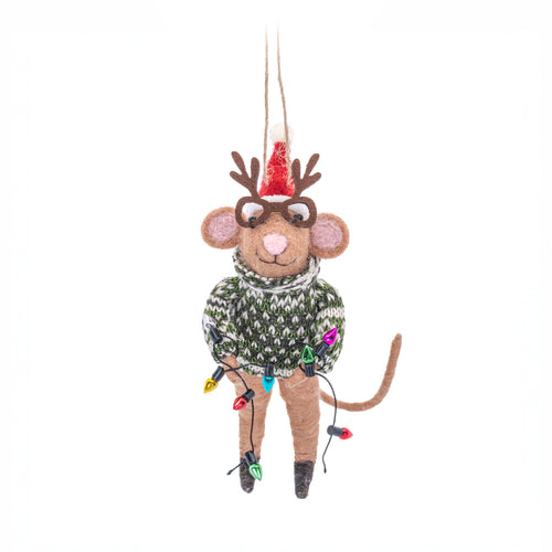 Adorno de Ratón Fiesta Navideña
