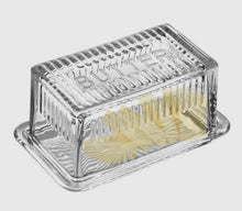 Cargar imagen en el visor de la galería, Mantequillero de cristal rectangular
