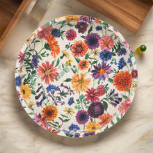 Cargar imagen en el visor de la galería, Bandeja de lata diseño flores de jardín