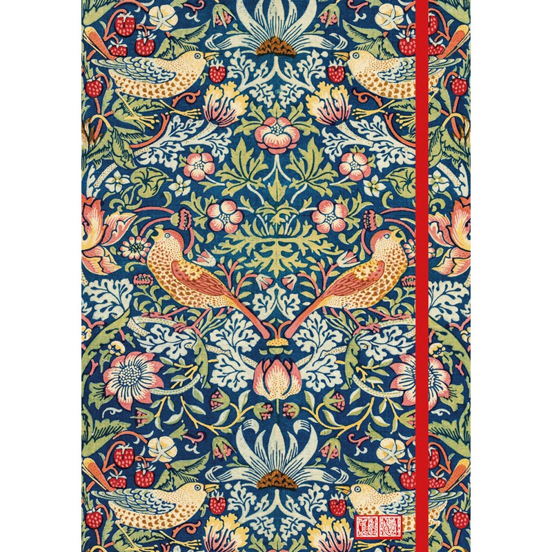 Cuaderno A5 Strawberry Thief de William Morris