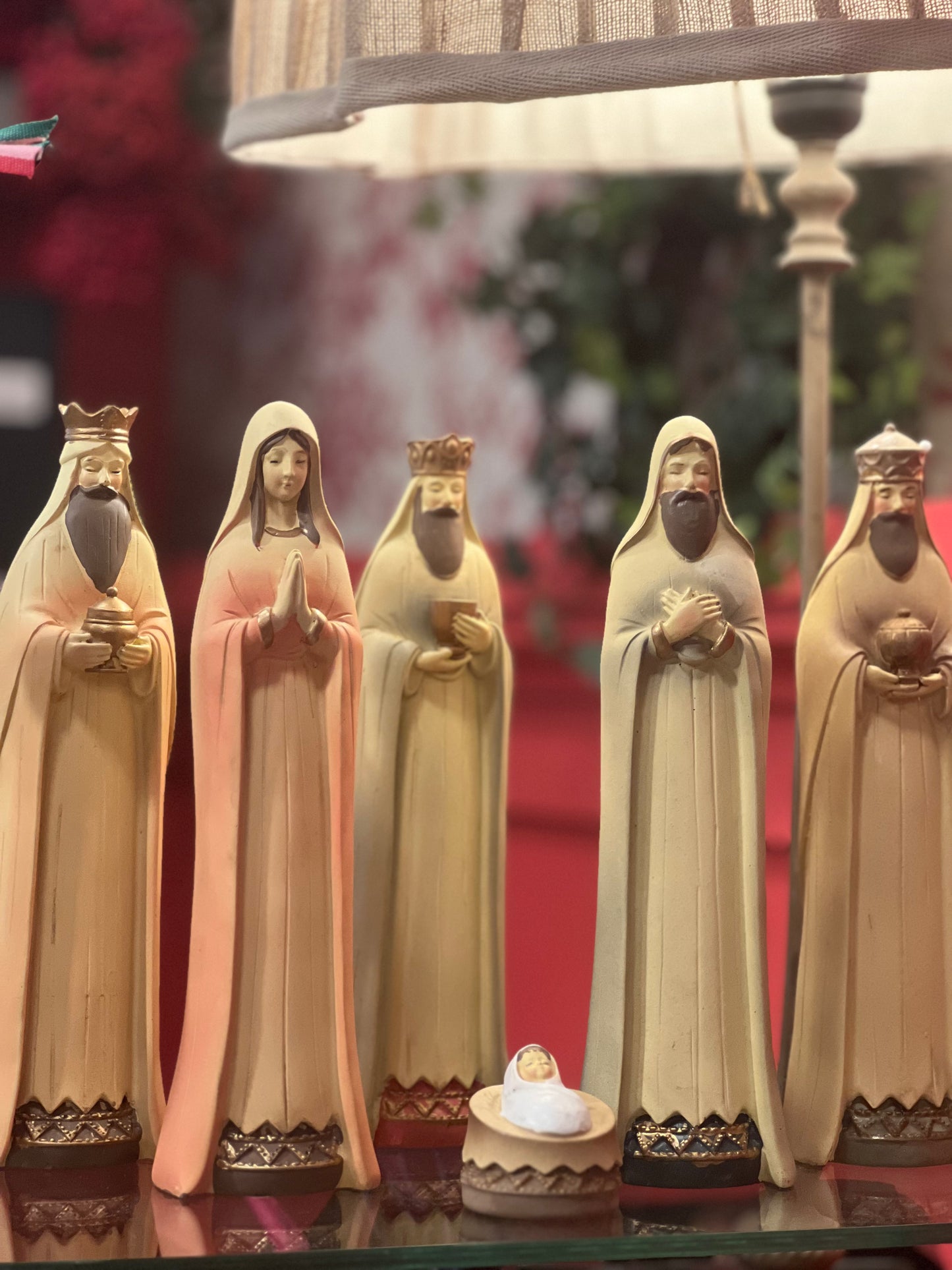 Set de 6 Adornos de Resina Nacimiento