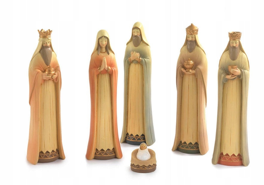Set de 6 Adornos de Resina Nacimiento