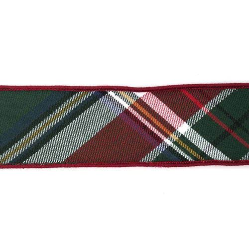 Cinta tartán verde y rojo moldeable