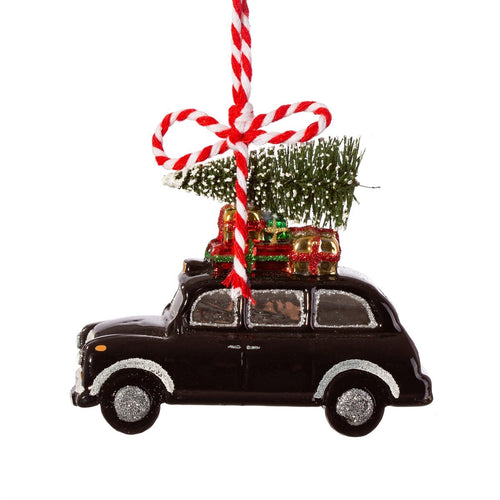 Adorno diseño Taxi navideño