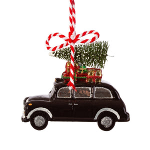 Adorno diseño Taxi navideño
