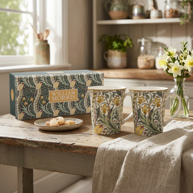 Caja regalo de 2 tazas de porcelana Daffodil, 300 ml
