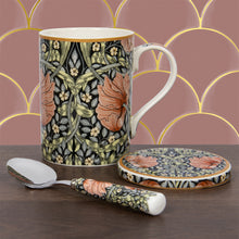 Cargar imagen en el visor de la galería, Taza, Posavasos y cuchara William Morris