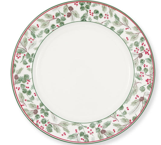 Plato de almuerzo diseño flores de invierno