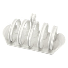 Cargar imagen en el visor de la galería, Porta-tostadas de porcelana en blanco