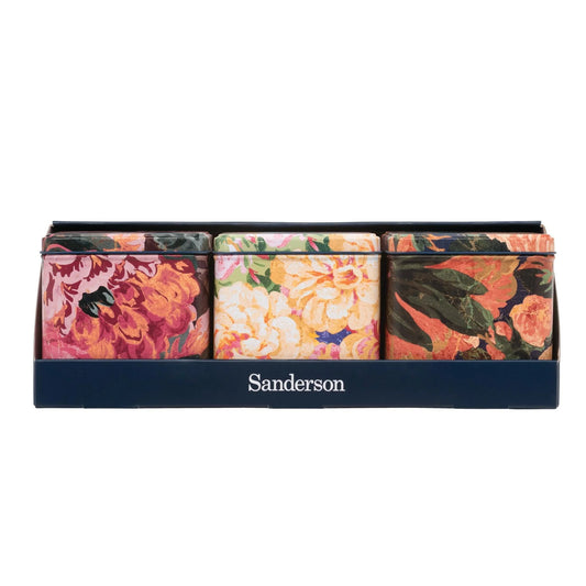 Set de 3 latas diseño rosa y peonía