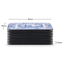 Cargar imagen en el visor de la galería, Set de seis posavasos de azulejos diseño Blue Italian