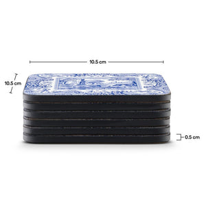 Set de seis posavasos de azulejos diseño Blue Italian