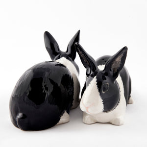 Salero y pimentero diseño de conejos