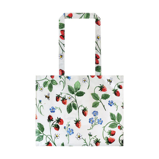 Bolsa de algodón con asas largas " Strawberry pach"