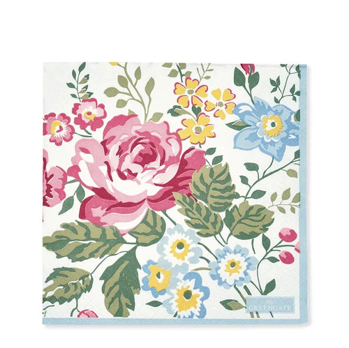 Servilletas almuerzo de papel diseño flores y rosas
