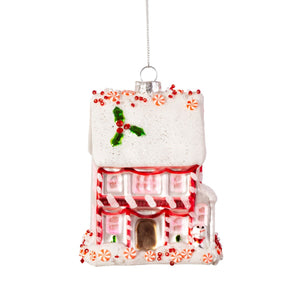 Decoración de árbol en forma de casa de pan de Jengibre