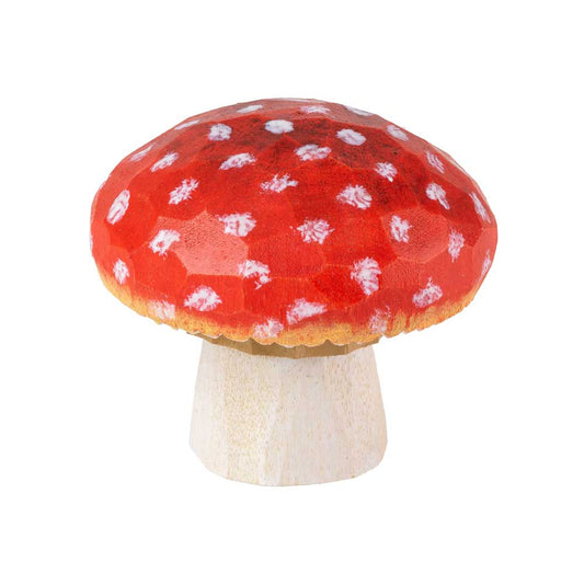 Tirador de Mueble con Forma de Seta Roja – Diseño Artesanal de Madera