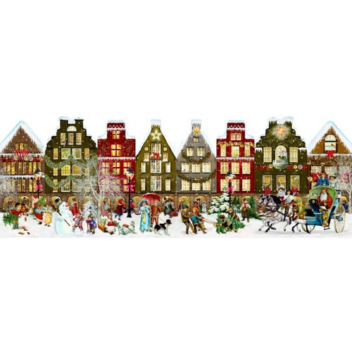 Calendario de Adviento Tríptico Casas en Navidad