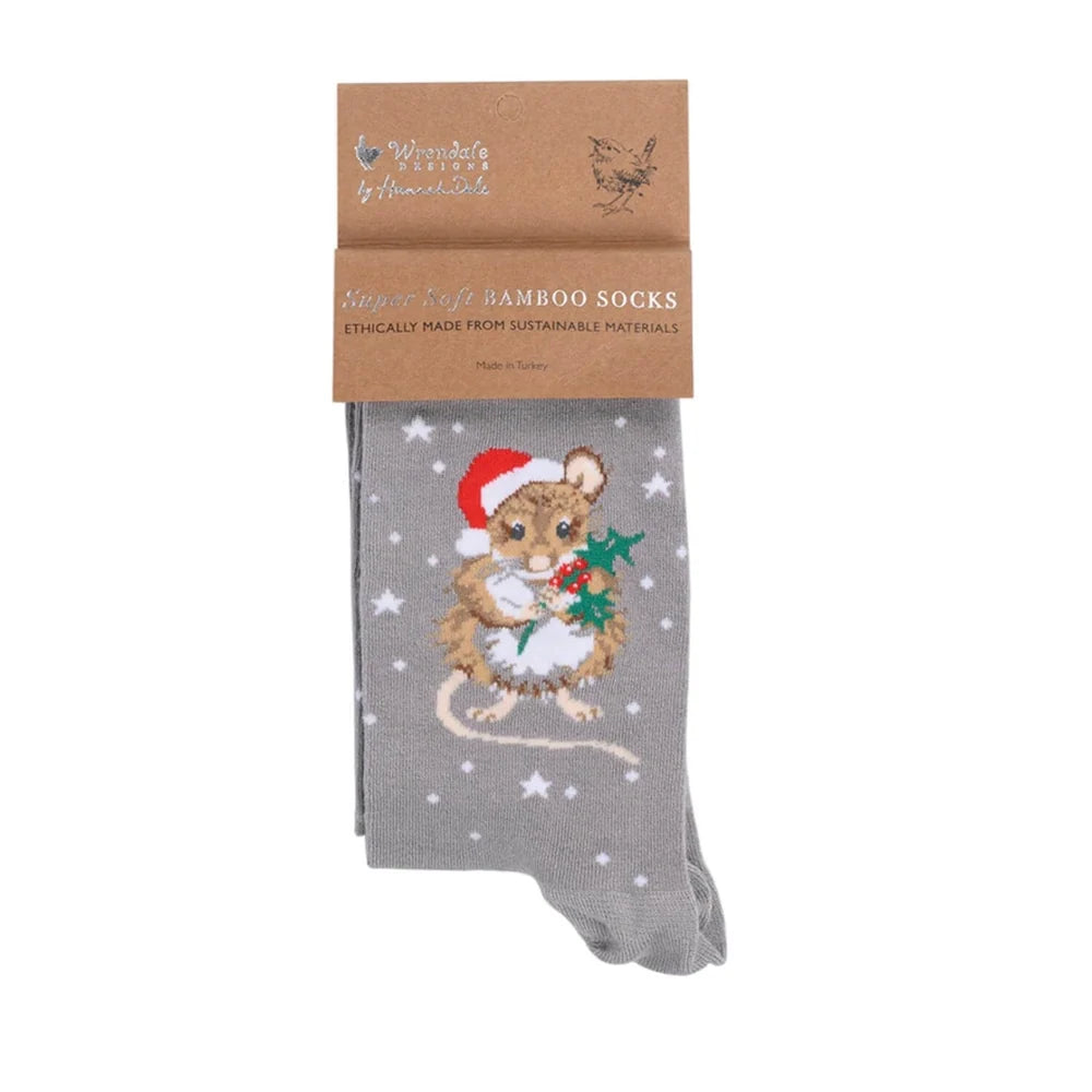 Calcetines mujer ratón de navidad
