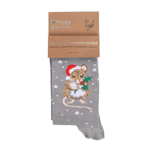 Calcetines mujer ratón de navidad