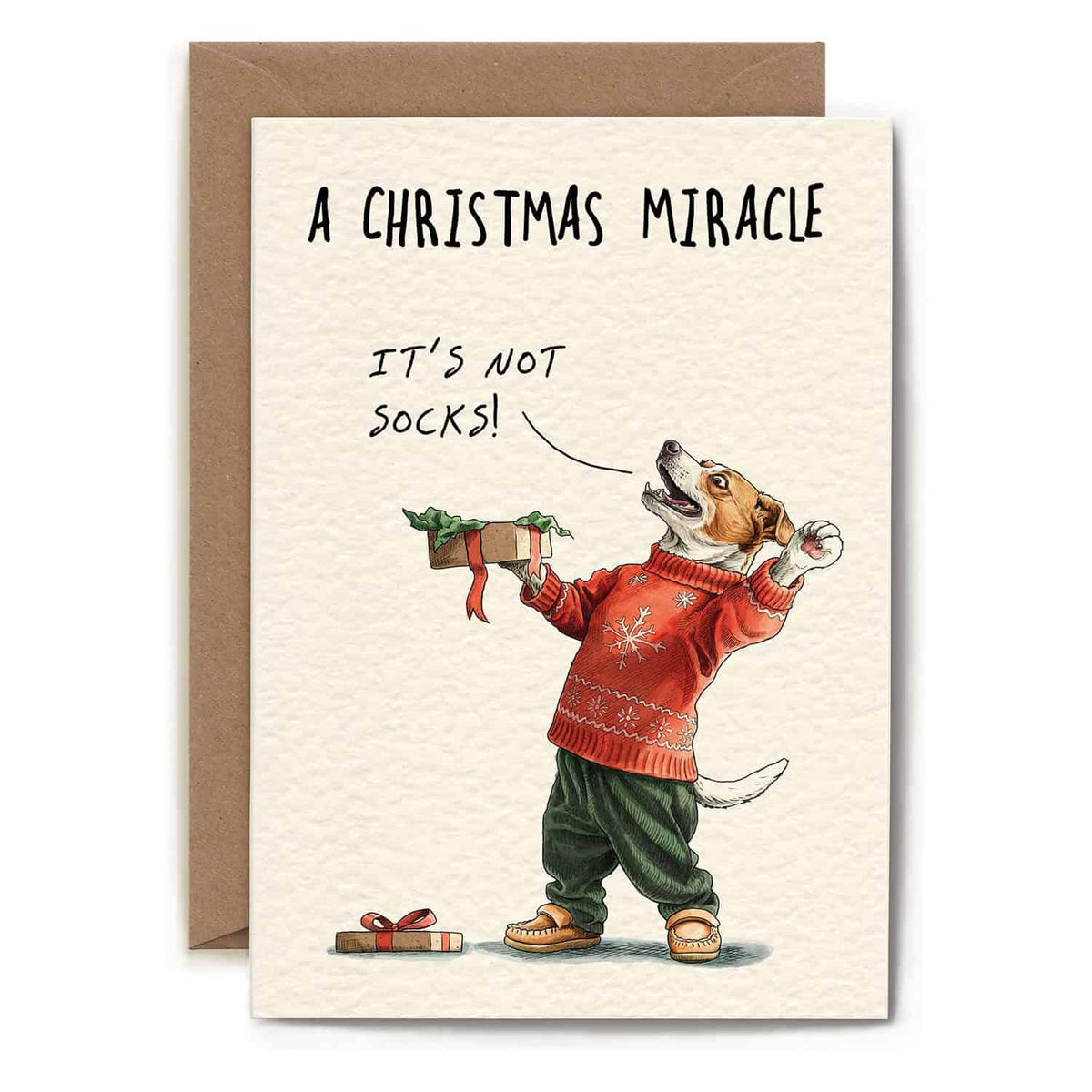 Tarjeta de Navidad Miracle Socks