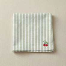 Cargar imagen en el visor de la galería, Pack de 4 unidades servilletas rayas Verde: 43x43 cm