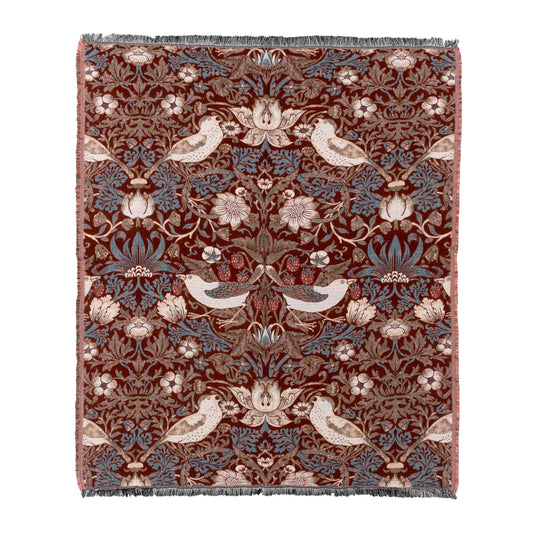 Manta jacquard Strawberry Thief