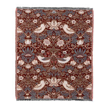 Cargar imagen en el visor de la galería, Manta jacquard Strawberry Thief (130 x 170 cm)