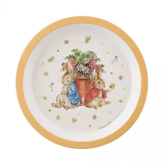 Plato de melamina borde ergonómico Peter Rabbit